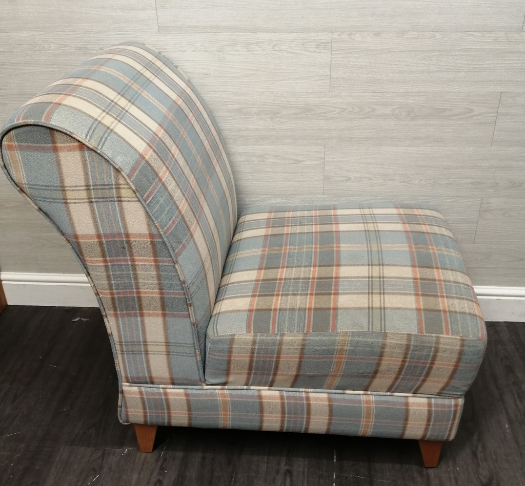 lovely check slipper style accent chair