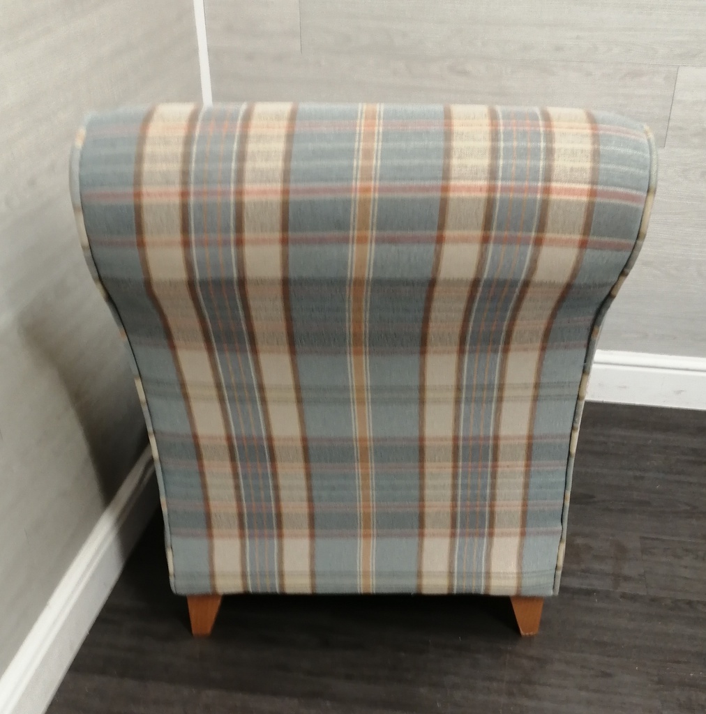 lovely check slipper style accent chair