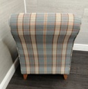 lovely check slipper style accent chair