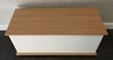 White and wood style blanket box