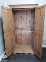 Quality solid pine double wardrobe