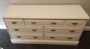 OFF WHITE SEVEN DRAWER MERCHANT STYLE CHEST