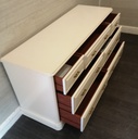 OFF WHITE SEVEN DRAWER MERCHANT STYLE CHEST