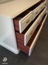 OFF WHITE SEVEN DRAWER MERCHANT STYLE CHEST