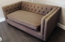 Brown Toned Button Back Two Seater Sofa