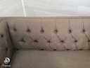 Brown Toned Button Back Two Seater Sofa