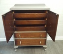 Retro painted oak linen cupboard