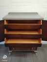 Retro painted oak linen cupboard