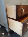 Retro painted oak linen cupboard