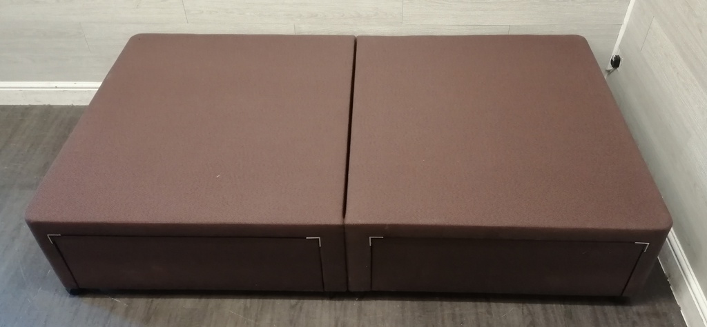 3ft6&quot; brown toned Two Drawer Divan Base