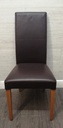6 x  Quality Brown Leather Dining Chairs