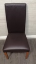 6 x  Quality Brown Leather Dining Chairs