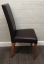 6 x  Quality Brown Leather Dining Chairs
