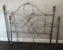 SILVER METAL 5ft BED FRAME