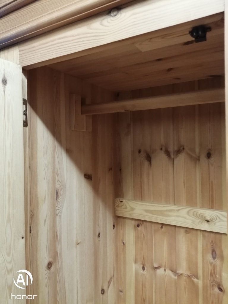 solid pine double wardrobe with drawer