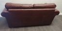 brown leather two seater sofa