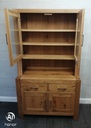 Lovely modern square block oak dresser display unit