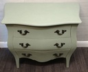 French Bombe Style painted three Drawer Chest