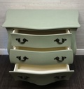 French Bombe Style painted three Drawer Chest