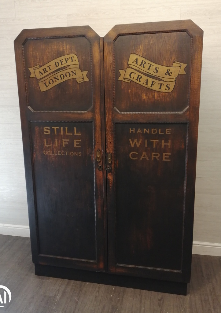 Lovely painted old oak wardrobe