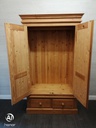 solid pine double wardrobe with drawer