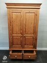 solid pine double wardrobe with drawer