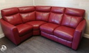 Lovely Red LEATHER CORNER SOFA