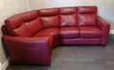 Lovely Red LEATHER CORNER SOFA