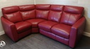 Lovely Red LEATHER CORNER SOFA
