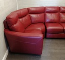 Lovely Red LEATHER CORNER SOFA