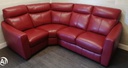 Lovely Red LEATHER CORNER SOFA