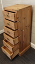 Military style  solid pine slim wellington chest