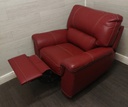 Red Leather Electric Recliner Armchair