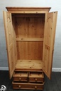 SOLID PINE DOUBLE WARDROBES WITH DRAWERS
