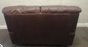 Brown leather two seater sofa