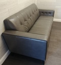 GREAT BUTTON BACK GREY SEATER LEATHER SOFA