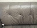 GREAT BUTTON BACK GREY SEATER LEATHER SOFA