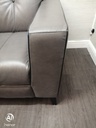GREAT BUTTON BACK GREY SEATER LEATHER SOFA