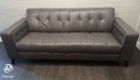 GREAT BUTTON BACK GREY SEATER LEATHER SOFA