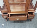 Quality  mahogany repro glazed display unit