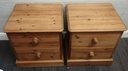 Pair of quality pine bedsides chests