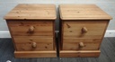 Pair of quality pine bedsides chests