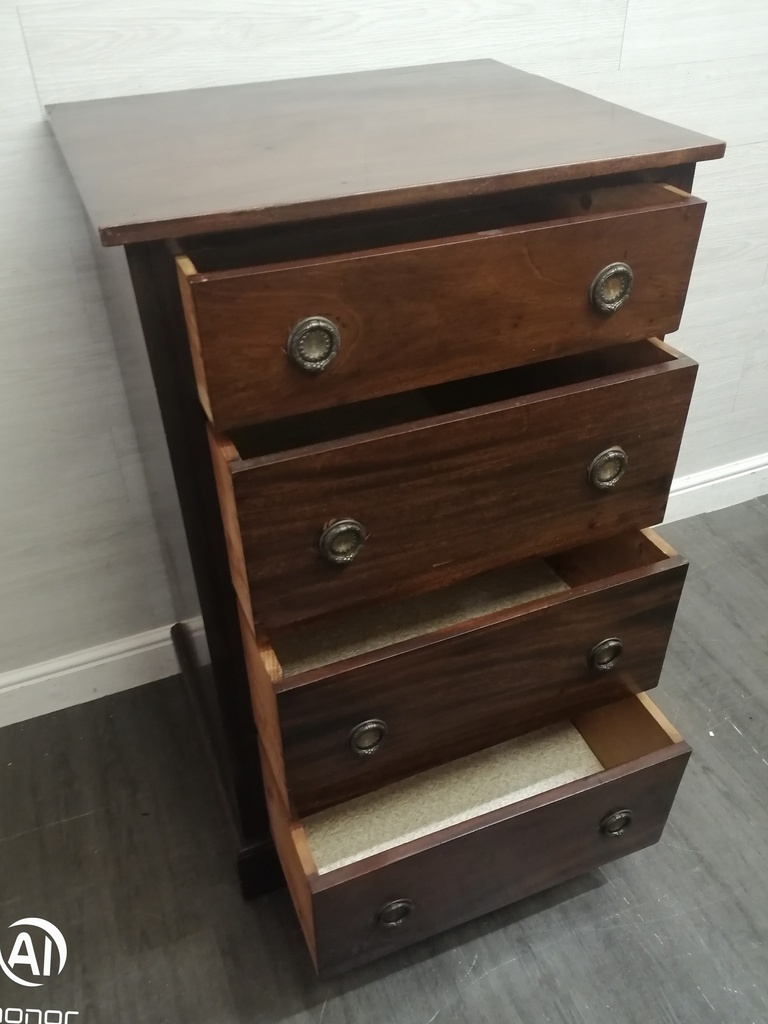 ANTIQUE MAHOGANY NARROW CHESTS OF DRAWERS