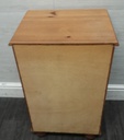 Pine three drawer bedside chest