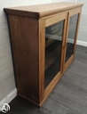 Antique Oak glazed fronted bookcase display unit