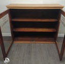 Antique Oak glazed fronted bookcase display unit