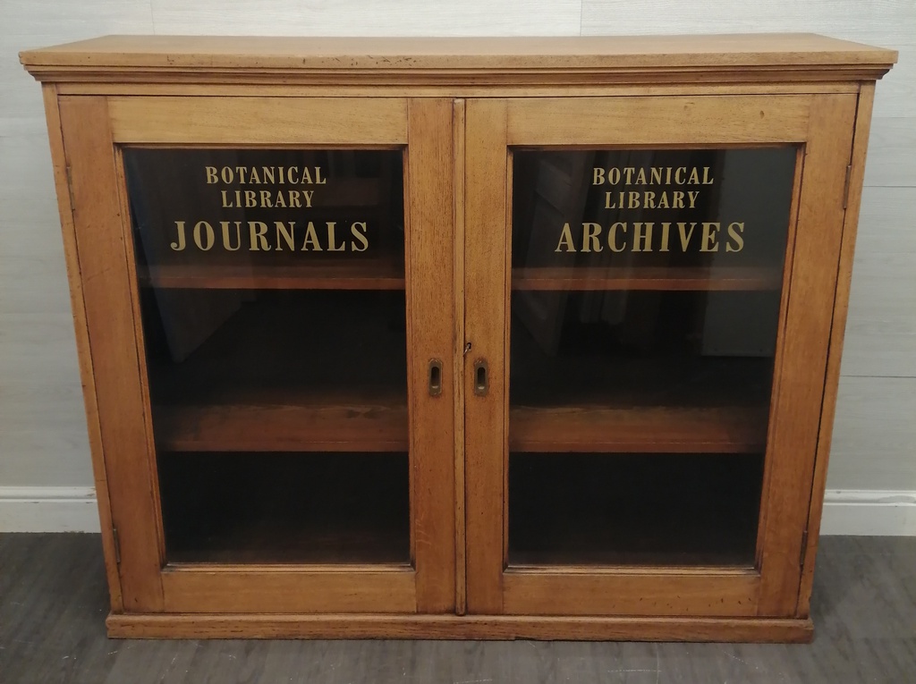 Antique Oak glazed fronted bookcase display unit