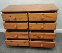 DUCAL ‘VICTORIA’ Pine Eight Drawer Chest