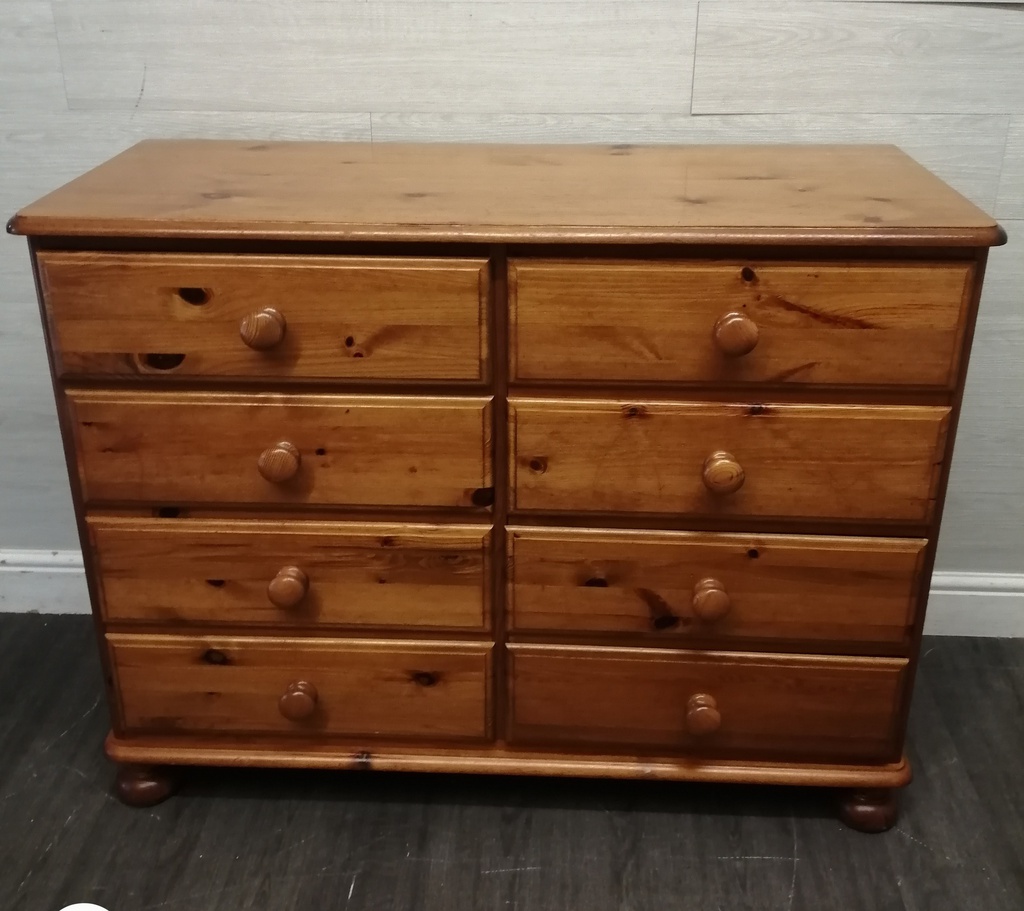 DUCAL ‘VICTORIA’ Pine Eight Drawer Chest