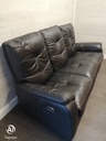 BLACK LEATHER RECLINER FOUR PEICE SUITE